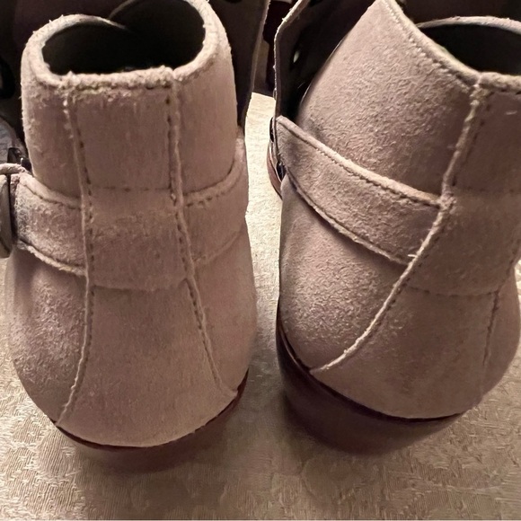 Sam Edelman Pedra Ankle Bootie putty suede grommets edgy boho rockstar 7.5 NWOT - Picture 9 of 11